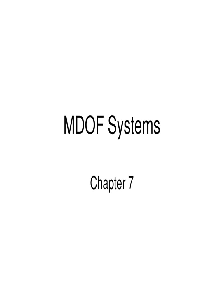 MDOFSystems PDF | PDF | Teaching Methods & Materials