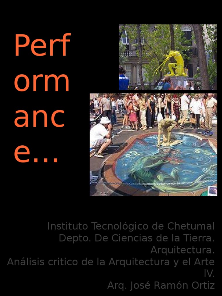 Análisis del Performance Art y sus Tipos | PDF | Arte de performance ...