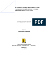 Decaimiento de La Calidad Del Agua Por Variaciones Del Cloro Residual en Redes