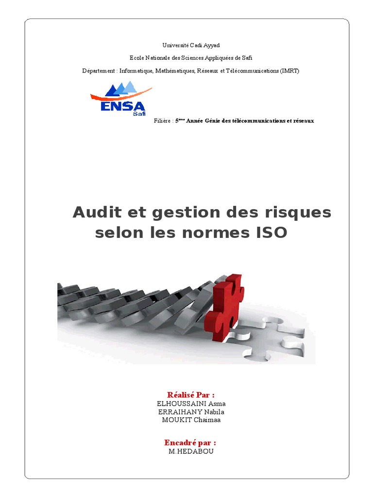Audit Et Gestion de Risque Selon Les Normes ISO | PDF | Sécurité des ...