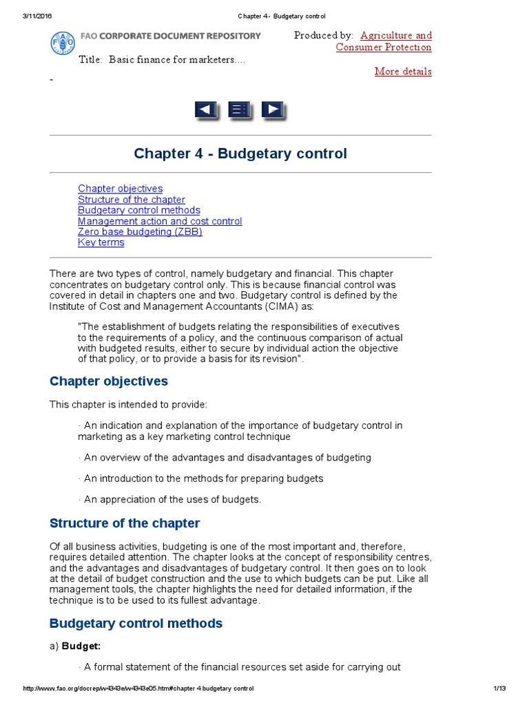 Budgetary Control in Marketing Finance | PDF | Labour Economics | Budget