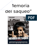 Memoria Del Saqueo