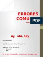 ERRORES COMUNES