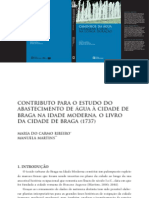 Contributo para o Estudo Do Abastecimento de Água À Cidade de Braga Na Idade Moderna.