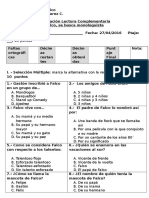 evaluacion lectura 5°. Falco, se busca monologuista