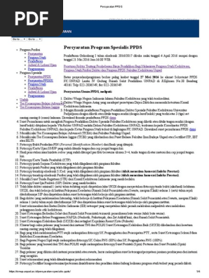 Persyaratan Ppds Unpad 2016