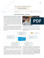 Ficha de Trabajo - IDENTIDAD PERSONAL Y CULTURAL