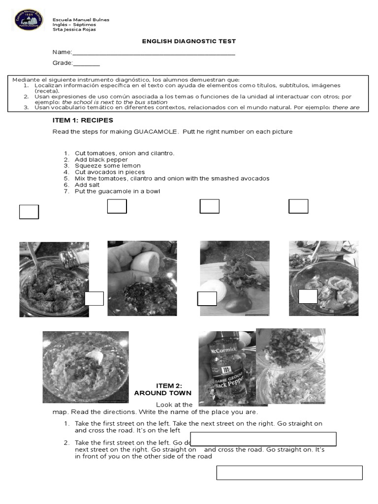 English Diagnostic Test Guide | PDF