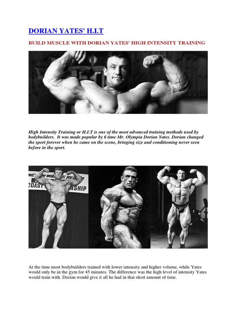 Dorian Yates Strength Training Recreation