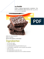 Barras nutritivas de quinoa y chocolate
