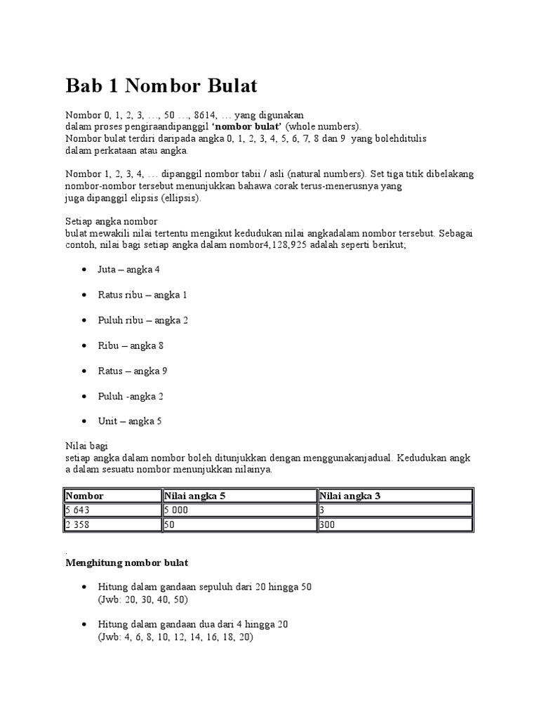 Matematik Tingkatan 1 Pdf