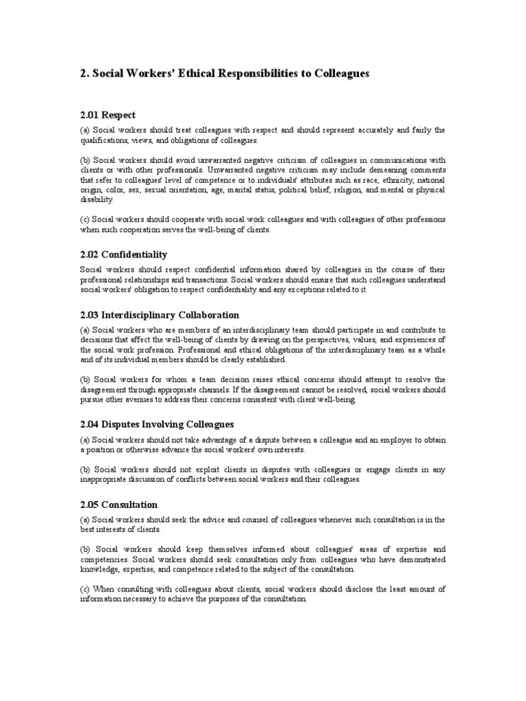 Image Result For Social Workers Ethical Responsibilities To Clients