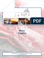 Restaurante La Barca Espanol Menu