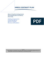 MBCF Business Continuity Plan Template