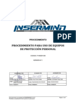 P-InSER-039 Procedimiento Uso de Equipos de Protección Personal v1