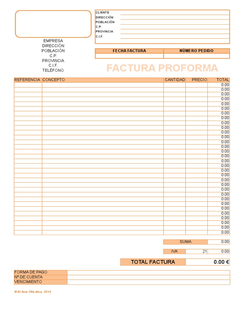 Plantilla de factura proforma word vrogue vrogue co