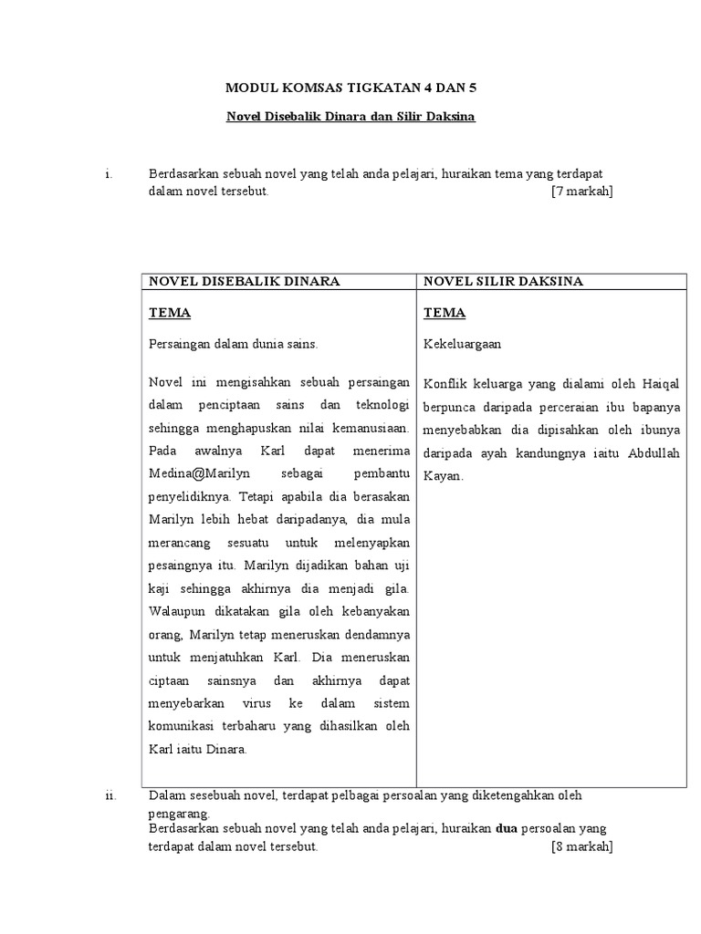 Modul Komsas Ting 4 Dan 5 Pdf