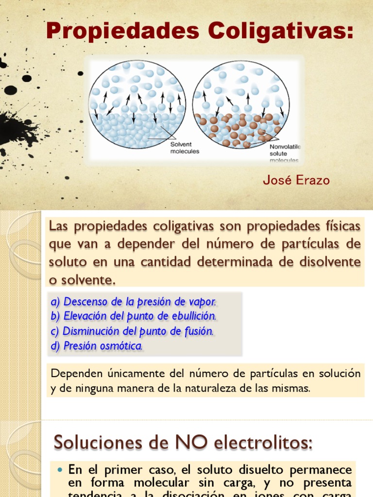 Ejemplos y Conceptos de Propiedades Coligativas | PDF | Solvente ...