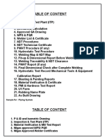 Table of Content: Sample For: Pressure Vessel