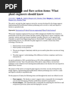 Relief Valve and Flare Action Items