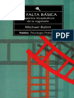 La Falta Basica, Por Michael Balint