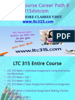 LTC 315 Course Career Path Begins Ltc315dotcom