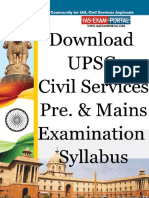 UPSC Civil Services Examination Syllabus
