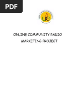 Online Community Radio Marketing Project