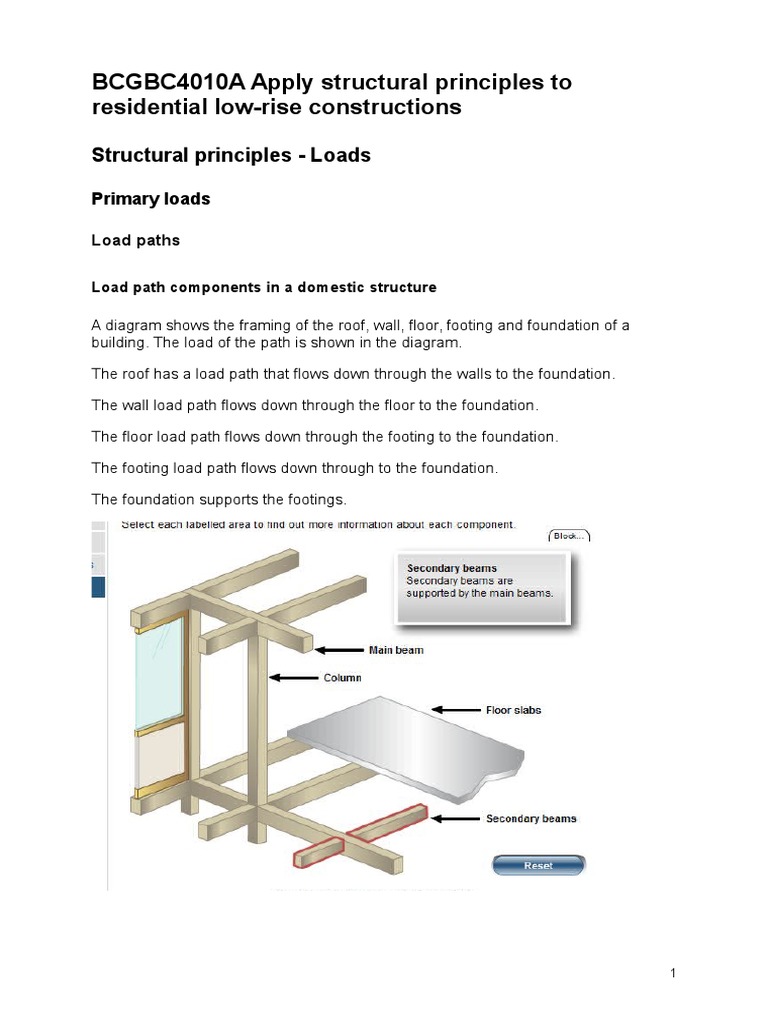 Load Path Diagram in Domestic Structures | PDF | Foundation ...