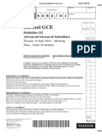 June 2014 QP - S2 Edexcel