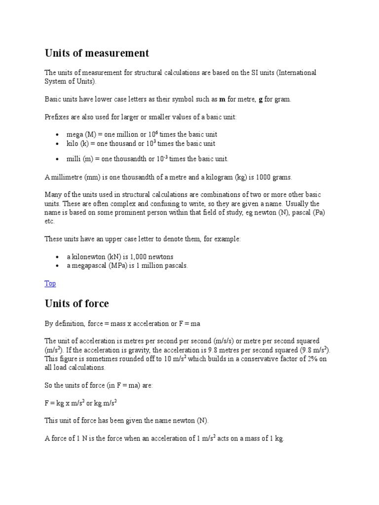Units of Measurement Pascal (Unit) Units Of Measurement