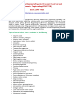 The International Journal of Applied Control, Electrical and Electronics Engineering (IJACEEE