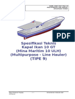 09. Spesifikasi Teknis Kapal Ikan 10 GT Tipe U - (TIPE 9)