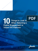 Things To Look For When Selecting A Digital Engagement or Visual IVR Platform