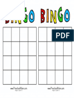 Bingo Blank Color