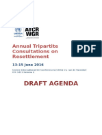 Draft Agenda: Annual Tripartite Consultations On Resettlement