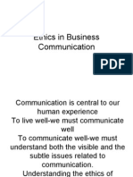 Ethics in Business Communication