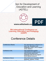 5th International Conference On Learning, Education and Pedagogy (LEAP)