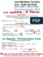La Spezia - 5 Terre: Touristic Ferry Boat Service 2016