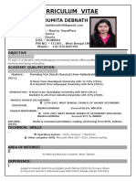 Curriculum Vitae: Moumita Debnath