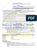 Resume Format - Teacher, Professor 1