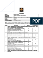 MH0054 Finance Economics and Planning in HealthCare Services