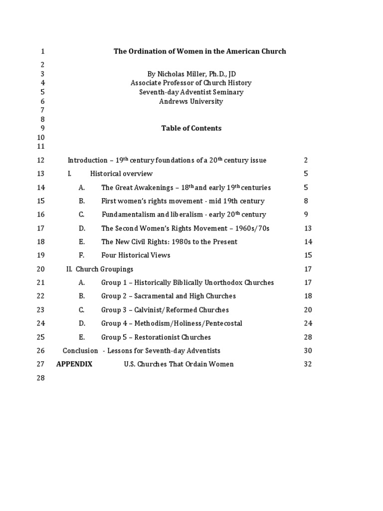 The Ordination Of Women In The American Church Pdf Ordination