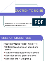 Introduction To Noise: Department of Occupational Safety & Health, Ministry of Human Resources
