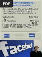 Internet Entreprenur: Mark Zuckerberg