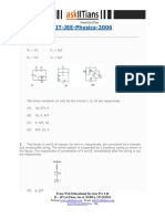 IIT-JEE-Physics-2006: Trans Web Educational Services Pvt. LTD B - 147,1st Floor, Sec-6, NOIDA, UP-201301