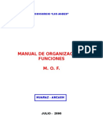 Manual de Organización Y Funciones M. O. F.: Consorcio "Los Andes"