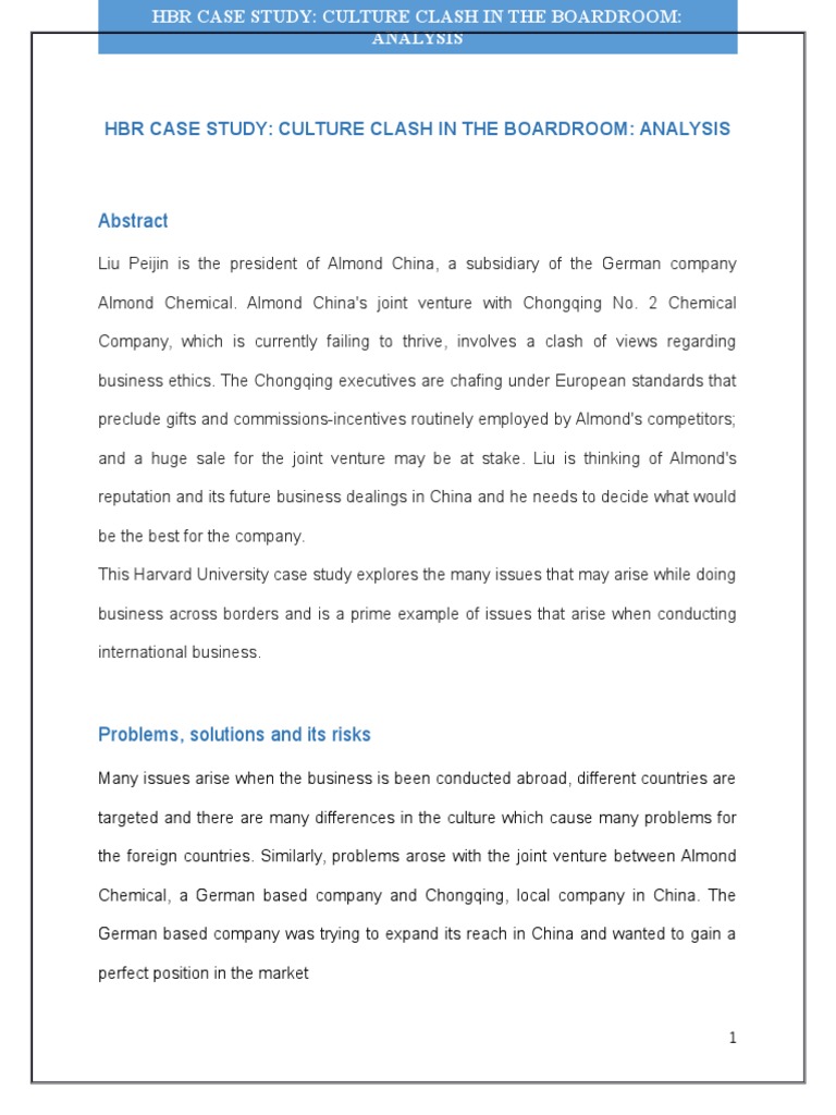 Hbr Case Study Pdf Bribery China