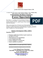 Career Opportunity: Kashf Foundation, Microfinance Organization