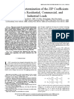 Experimental Determination of the ZIP Coefficients for Modern Residential, Commercial, And Industrial Loads